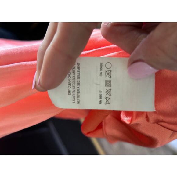 Bebe Women's Coral Orange Ombre Halter Neck Maxi Dress Size Small - Picture 8 of 10